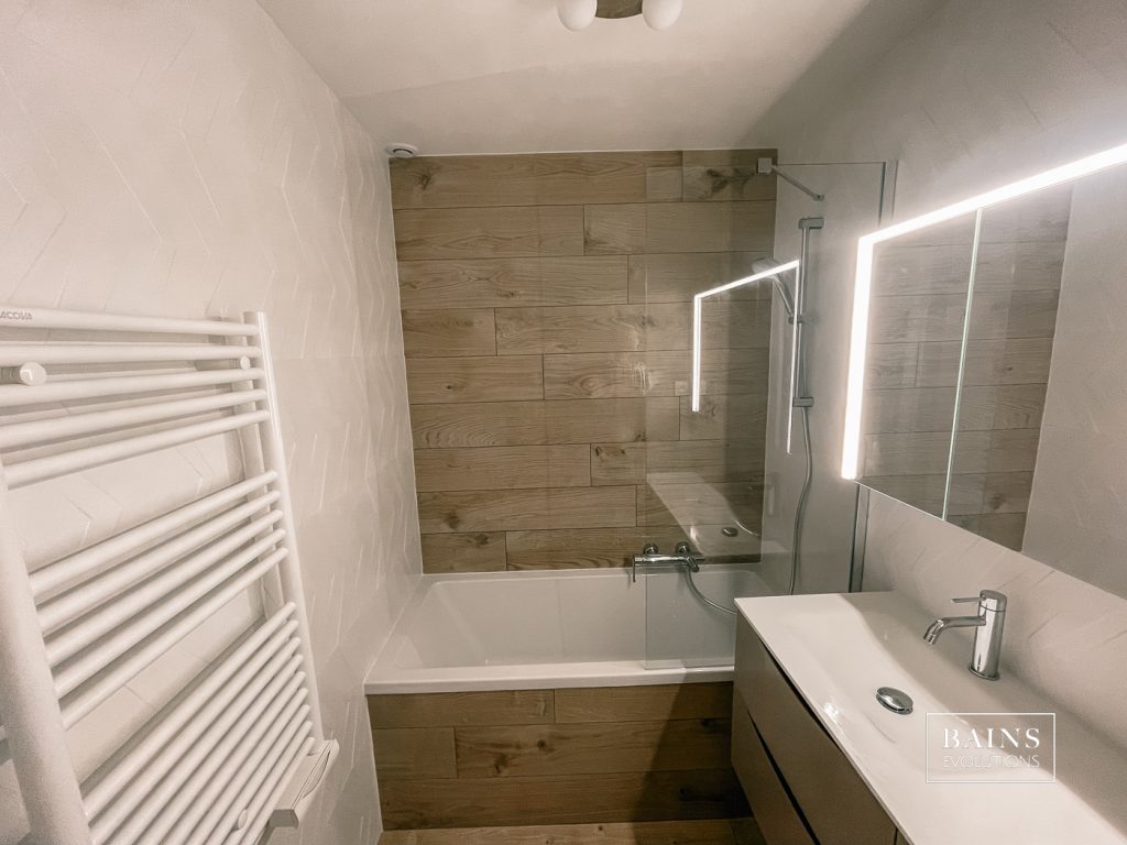 Rénovation Salle de Bain 91 Faience imitation Bois